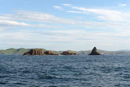 Pakhtusov Islands in the Amur Bay of the Sea of Japan
