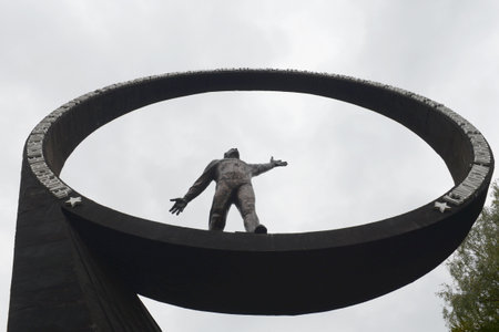 Monument to the "Conquerors of the Near Universe" in Kaliningradのeditorial素材
