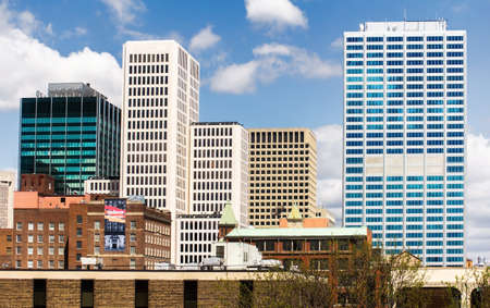 View to central skyscrapers of Columbus downtownのeditorial素材