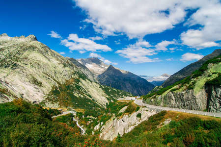 Mountain's landscape in summer Switzerlandの写真素材
