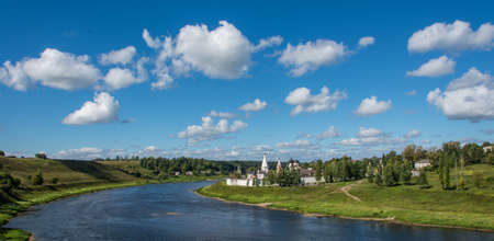Holy Dormition monastery in the city of Staritsa  の写真素材