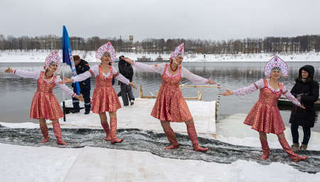 At the festival of Winter fun in Uglich 2015. Russia, Uglich, February 07.