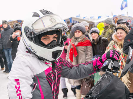 At the festival of Winter fun in Uglich 2015. Russia, Uglich, February 07.のeditorial素材