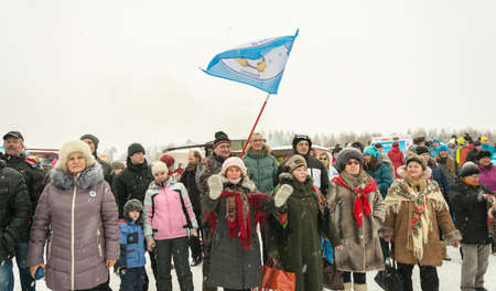 At the festival of Winter fun in Uglich 2015. Russia, Uglich, February 07.のeditorial素材