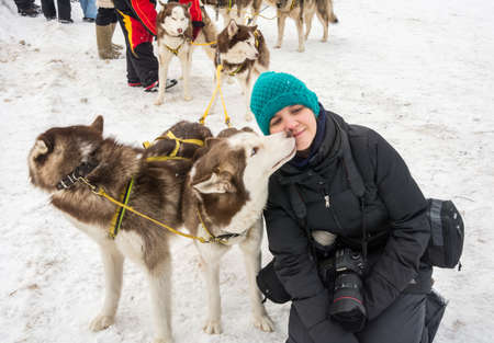 At the festival of Winter fun in Uglich 2015. Russia, Uglich, February 07.