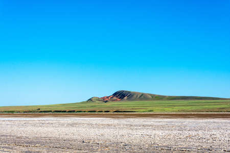 View of mount Big Bogdo. Nizhniy Baskunchak, Arkhangelsk oblast, Russia.