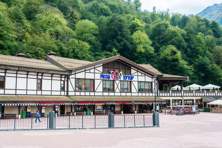 Krasnaya Polyana (Rosa Khutor) is a unique ski resort in Russia near the city of Sochi, on 7 October 2015.のeditorial素材