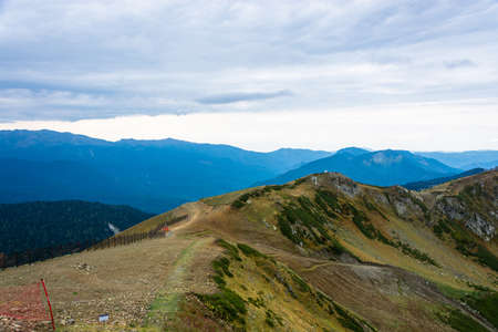 Views of ski resort Rosa Khutor, Krasnodar region, Russia, October 7, 2015.の写真素材