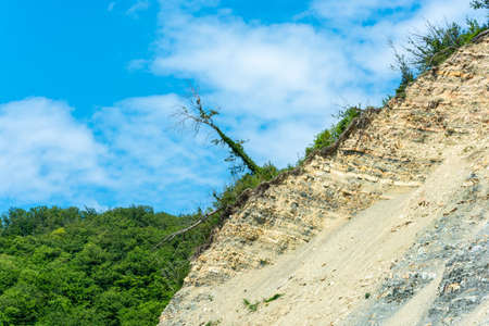 Beautiful rocky mountain scenery at the foot of the Caucasus mountains, Krasnodar Krai, Russia.