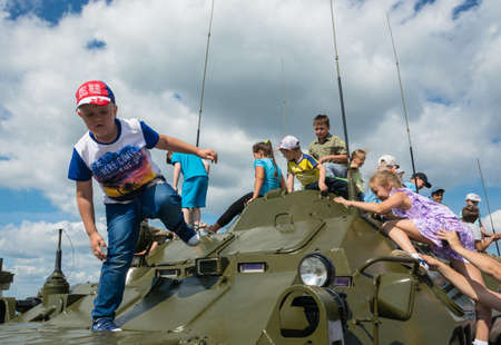 Ivanovo, Ivanovo region, Russia - August 8, 2015: Patriotic festival open sky - 2015 August 8, 2015, Ivanovo, Ivanovo region, Russia.のeditorial素材