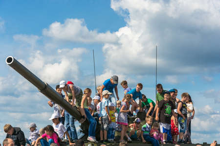 Ivanovo, Ivanovo region, Russia - August 8, 2015: Patriotic festival open sky - 2015 August 8, 2015, Ivanovo, Ivanovo region, Russia.のeditorial素材