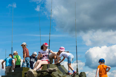 Ivanovo, Ivanovo region, Russia - August 8, 2015: Patriotic festival open sky - 2015 August 8, 2015, Ivanovo, Ivanovo region, Russia.のeditorial素材
