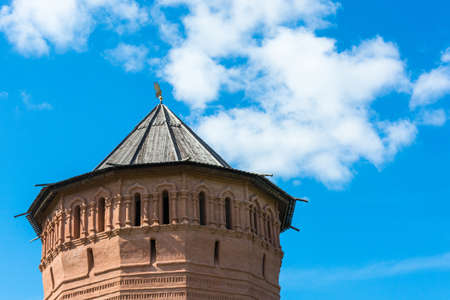 Ancient towers of the Suzdal Kremlin on a Sunny summer day, Vladimir region, Russia.のeditorial素材