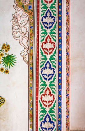 Item is vintage multi-colored Oriental mural, Bukhara, Uzbekistan.