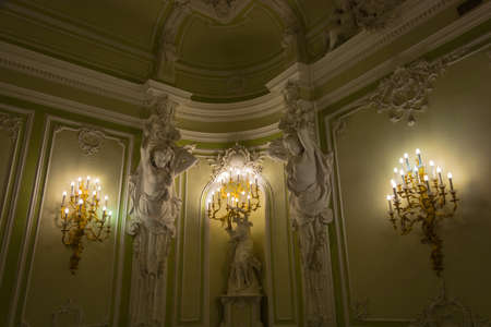 Beautiful interiors of the Yusupov Palace on the Moika in St. Petersburg, Russia.の写真素材