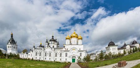 Panorama white Epiphany monastery of St. Anastasia of the convent on a Sunny spring day in the city...