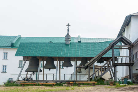 The bells of the Spaso-Preobrazhensky Solovetsky monastery in time zvonice, Arkhangelsk oblast, Russia.の写真素材