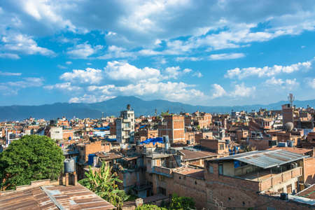 Kathmandu city skyline on a Sunny spring day, Nepal.のeditorial素材