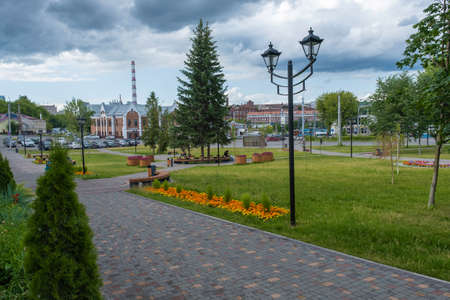Ivanovo, Ivanovo Oblast, Russia - 03.07.2019: On Pushkin Square.のeditorial素材