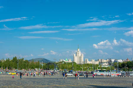 Moscow, Russia - 06/22/2019: White stone Moscow on a summer day.のeditorial素材