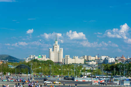 Moscow, Russia - 06/22/2019: White stone Moscow on a summer day.のeditorial素材