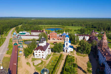 Nikolo-Solbinsky convent, Pereslavsky district, Yaroslavl region on a summer day, photo taken from a drone.の写真素材