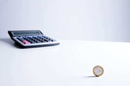 Calculator with Euroの写真素材