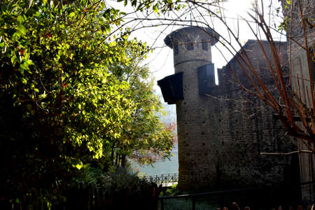 The watch tower of the medieval village in Turinの写真素材