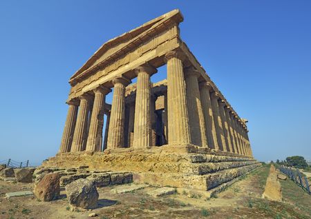 Temple of Concord, Agrigento, Sicily, Italyの写真素材