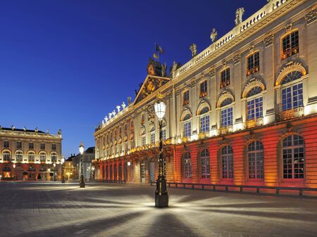 Place Stanislas, Nancy, France at dawnの写真素材