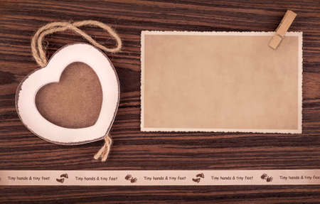 Two old frames  for text  for newborn baby の写真素材