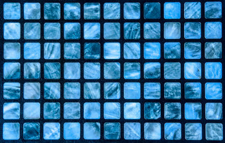 Blue tone mosaic tiles.の写真素材