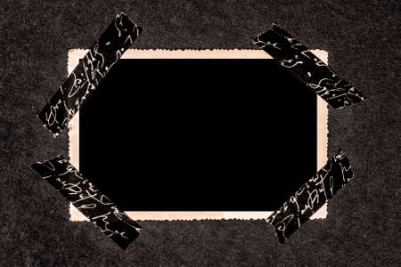 Blank old photo for a picture, with decorative corners from photo album page.
