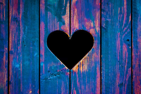 Architecture detail - love Valentines heart wooden frame with copy space.の写真素材