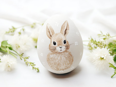 Decorated with Painted Bunny Easter Eggの素材
