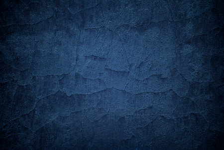 Grunge Scratched Blue Wall Texture Background Copy Spaceの写真素材