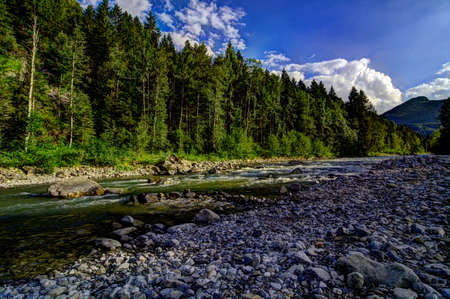 Mountain river in the Alps