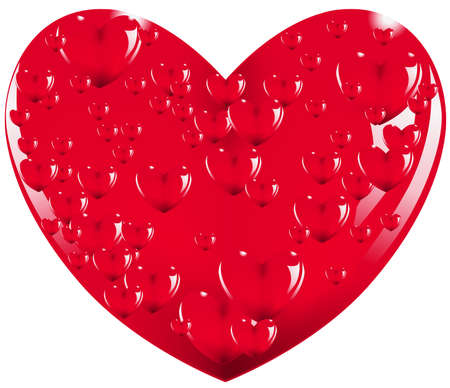 Tree with hearts on whiteのイラスト素材