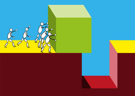 Group is supported by further in solving the problem.のイラスト素材