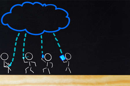 Data run ÃÂ¼ber the Cloud.の写真素材