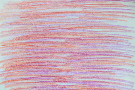 Violet red chalk marks on paper.の写真素材