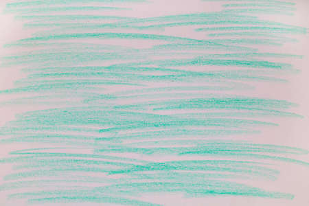 Blue green chalk marks on paper.の写真素材