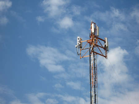 Top antena on blue sky 