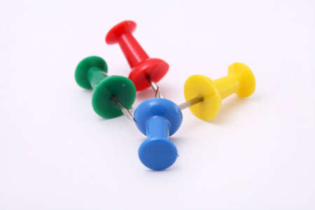 four office supply pin's color imageの写真素材