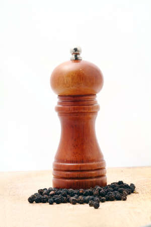 black pepper and pepper shaker front viewの写真素材