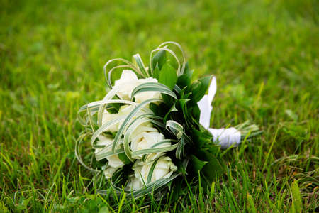 Beautiful bouquet of flowers for wedding ceremonyの写真素材