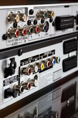 Back of a DVD playerの写真素材