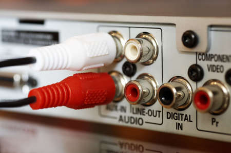 Back of a DVD playerの写真素材