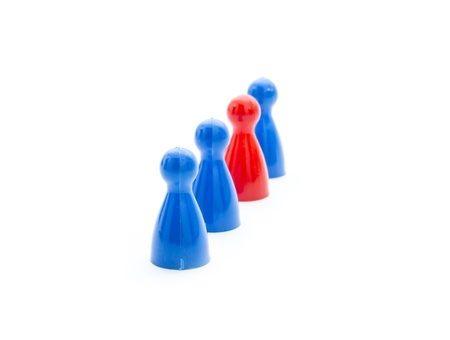 colorful play figures isolated on white background