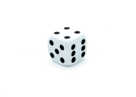 white dice isolated on white background